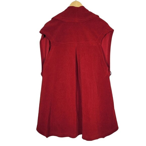Soft Surroundings Women's Red Mesa Button Long Open Vest Size S - Picture 7 of 14